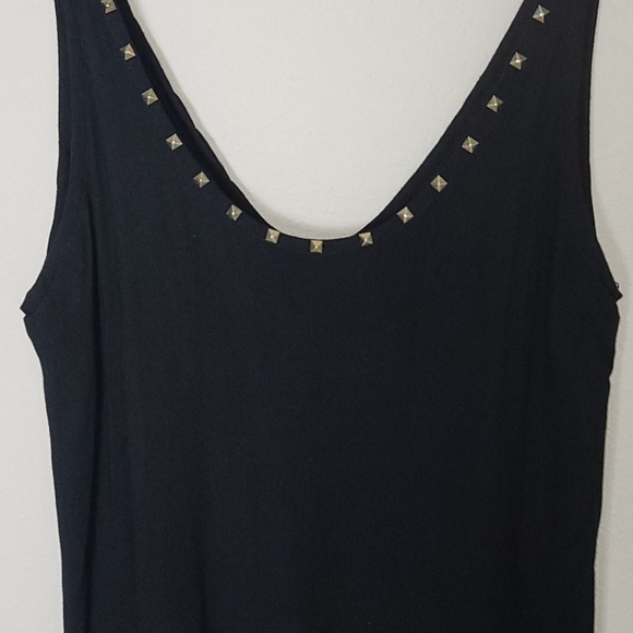Zara Black Studded Sleeveless Dress Size Small - Picture 2 of 6